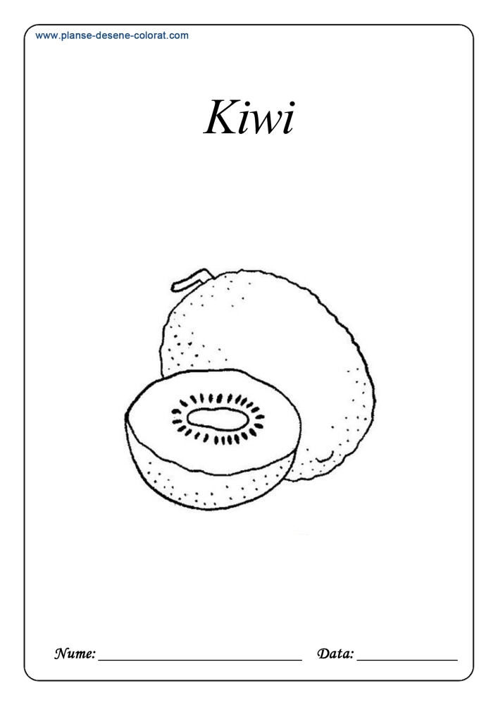 planse de colorat Kiwi